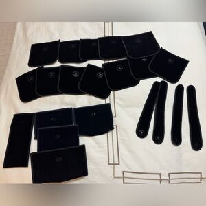 Chanel and Dior Black Velvet makeup  Pouches